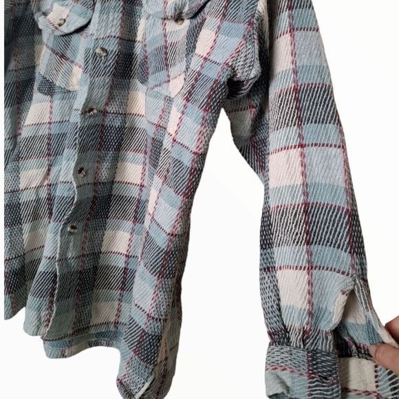 Casual Plaid Button Down Shirt for Women - Picture 4 of 7